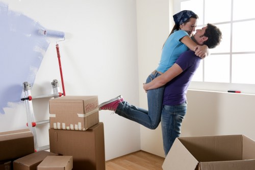 Careful handling of fragile items by movers