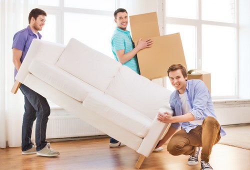Furniture being loaded onto removal vehicle