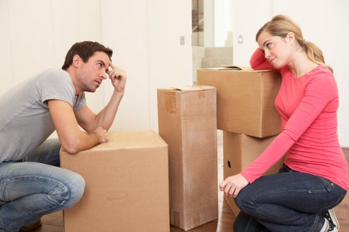 Local French removalists navigating city streets